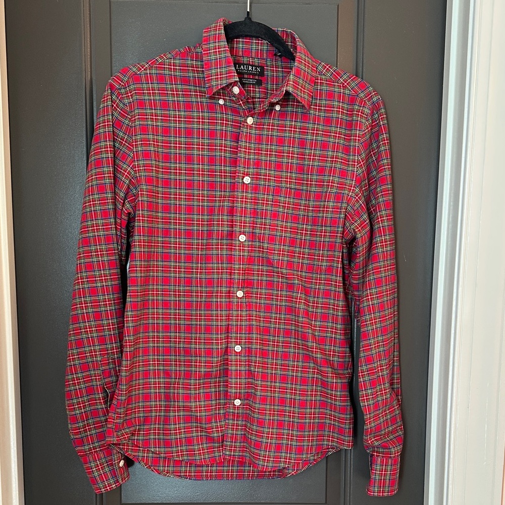 Lauren Ralph Lauren Red and Green‎ Plaid Shirt Size S